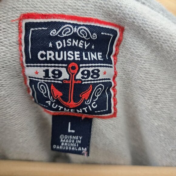 Disney Cruiseline 1/4 zip Sweatshirt Womens Size Large Gray‎ casual travel - Picture 3 of 14
